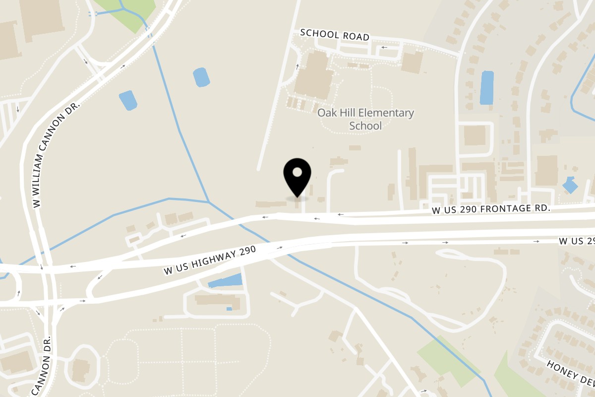 Map showing the location of SquareRut Kava Bar on 6266 US-290 in Austin